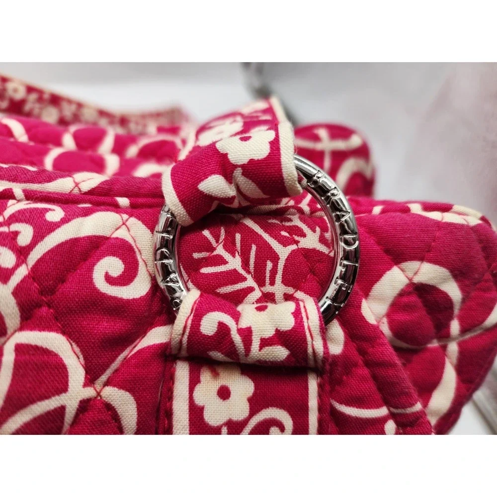 Retired Vera Bradley Twirly Birds Pink Shoulder Handbag - Picture 6 of 10